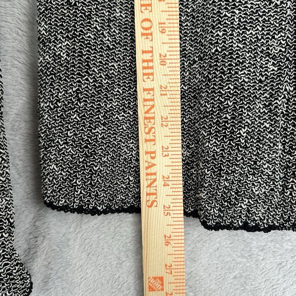 Eileen Fisher Melange Organic Linen Grain Jacket Small Cardigan Black White Snap - Picture 10 of 13